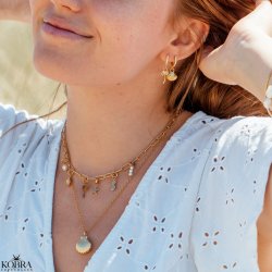  "Shiela" gold locket shaped like a clam