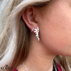 "Cardea" sterling slv blad reringe