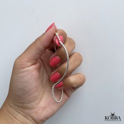 "Carly" Armbnd med tynd plade og sm slvkugler