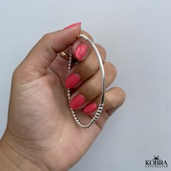 "Carly" slv armbnd med slvkugler