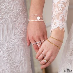 Konfirmationssmykke - slv armbnd med gte ferskvands perle og personlig gravering