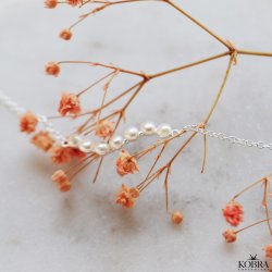  "Casablanca" silver necklace with genuine freshwater pearls