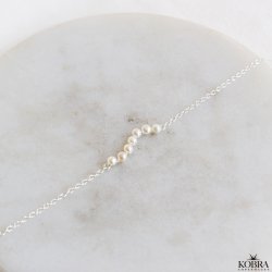 "Casablanca" silver bracelet with genuine freshwater pearls