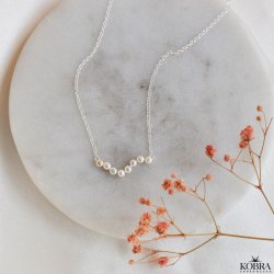  "Casablanca" silver necklace with genuine freshwater pearls