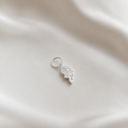 "Bestie" s�lv veninde hjertevedh�ng (charm)
