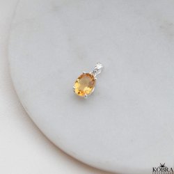 "Summery" Citrin (Charm) i slv