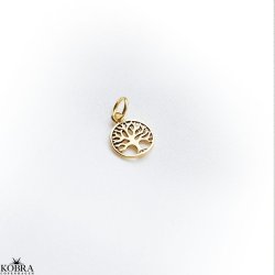 Charm i guld med Livets Tr amulet