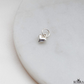 Charm - lille slv hjerte vedhng