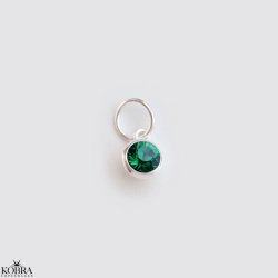 Charm with gems in silver
