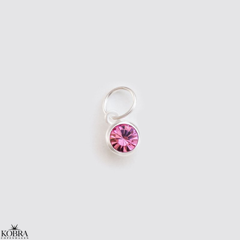 Charm with gems in silver