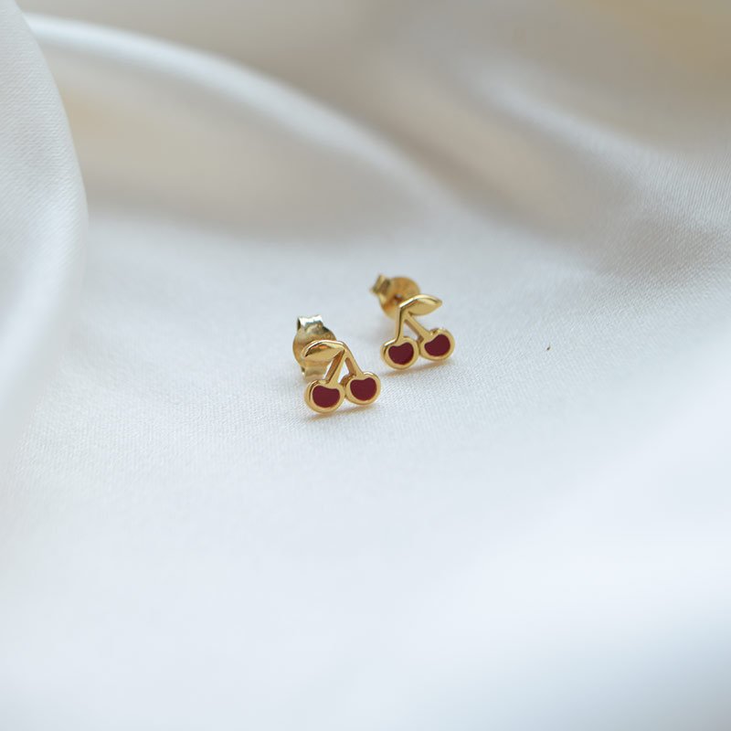"Sweet Cherry" gull�reringer med sm� kirseb�r