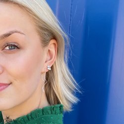 "Cherry" sm kirsebr reringe i slv med hvide ferskvandsperler