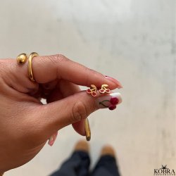 "Sweet Cherry" gold earrings with small cherries