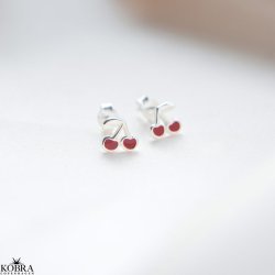 "Sweet Cherry" silver earrings with small cherries