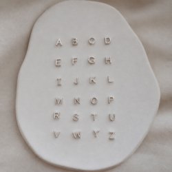 Chloe sterling silver letter pendant