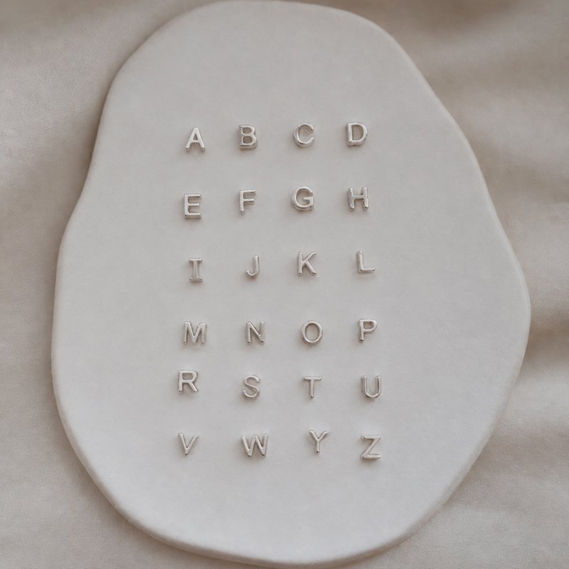 Chloe sterling silver letter pendant