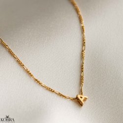 "Chloe" 18 karat forgyldt bogstav / navne halskde med 1 bogstav