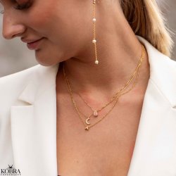 "Chloe" 18 karat forgyldt bogstav / navne halskde med 1 bogstav