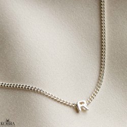"Chloe" slv halskde med 1 bogstav