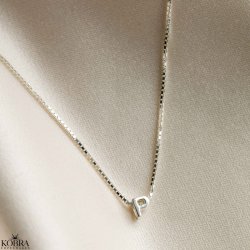 "Chloe" slv halskde med 1 bogstav