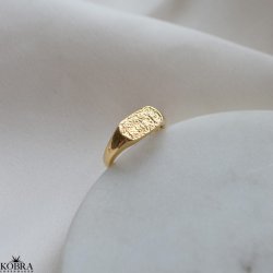 "Rock" Crushed ring i 18k forgyldt slv