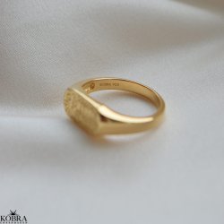 "Rock" Crushed ring i 18k forgyldt slv