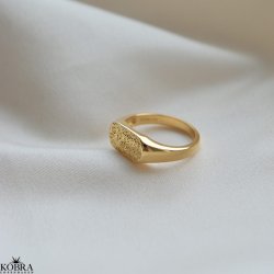 "Rock" Crushed ring i 18k forgyldt slv