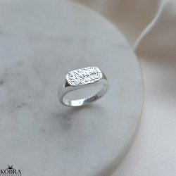 "Rock" Chrushed slv ring