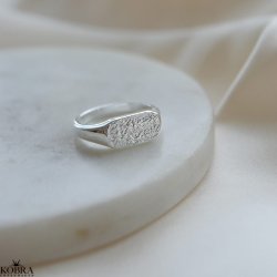 "Rock" Chrushed slv ring