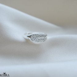 "Rock" Chrushed slv ring