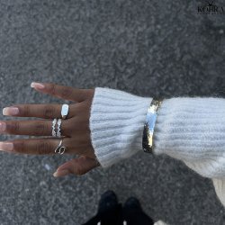 "Rock" Chrushed slv ring