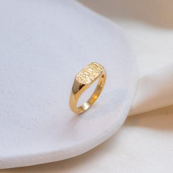 Rock � Crushed 18k Gold Plated Silver Ring