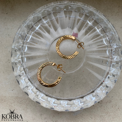 Chunky "Alex" reringe i 18 karat forgyldt