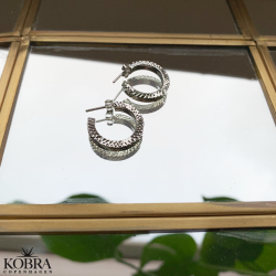 Chunky "Alex" reringe i sterling slv