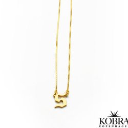 "Bronx" 18 karat forgyldt bogstav halskde med dit bogstav