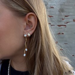 "Nova Moon" chunky sm guld reringe med sten