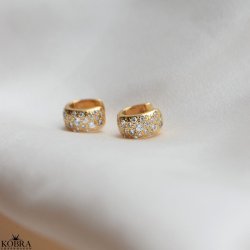 "Nova Moon" chunky sm guld reringe med sten