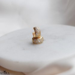 "Nova Moon" chunky sm guld reringe med sten