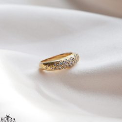 "Nova Moon" chunky guld ring med sten