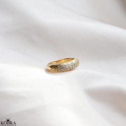 "Nova Moon" chunky guld ring med sten