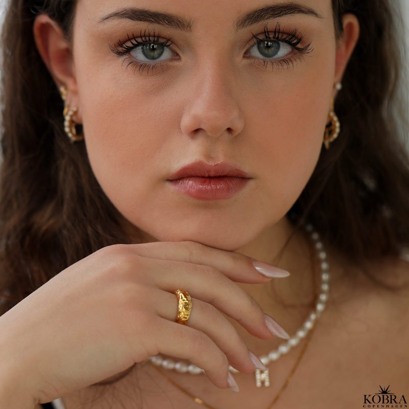 "Jagger" organisk chunky guld ring