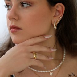 "Jagger" organisk chunky guld ring