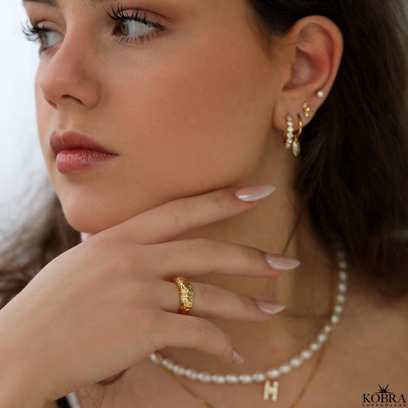 "Jagger" organisk chunky guld ring