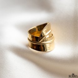 "Larissa" chunky 18 karat forgyldt ring