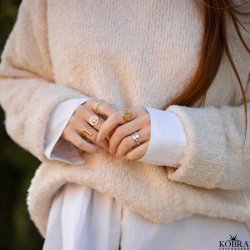 "Tonya" hammerslet ring i sterling slv