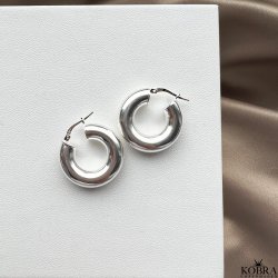 "Donna" chunky silver hoops / earrings