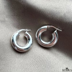 "Donna" chunky silver hoops / earrings
