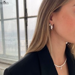 "Donna" chunky silver hoops / earrings