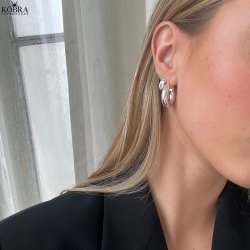 "Donna" chunky silver hoops / earrings