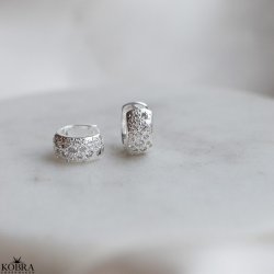 "Nova Moon" chunky sm slv reringe med sten